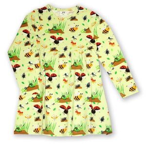 JNY Colorful Insect Bug Print Dress Sz 116cm